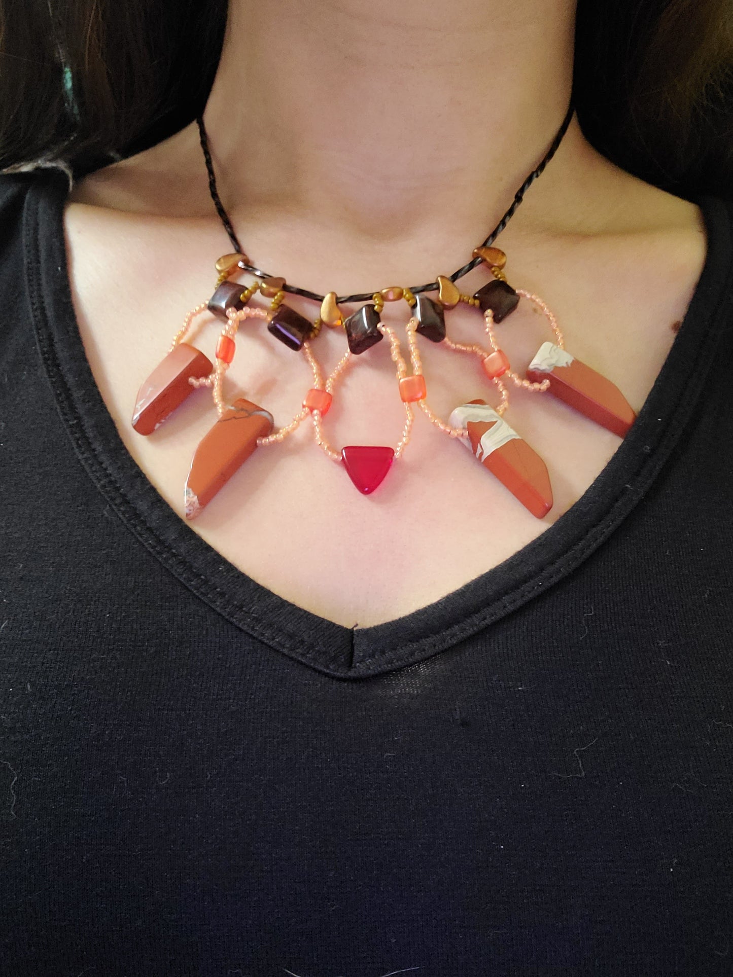 Autumn Jasper Painted Desert Necklace