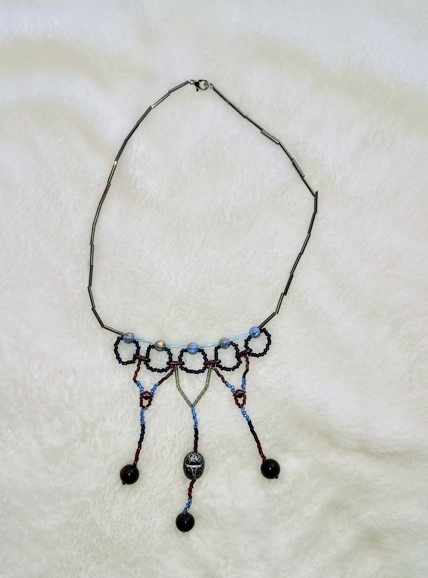 Red Tiger Eye Ethereal Cascade Necklace