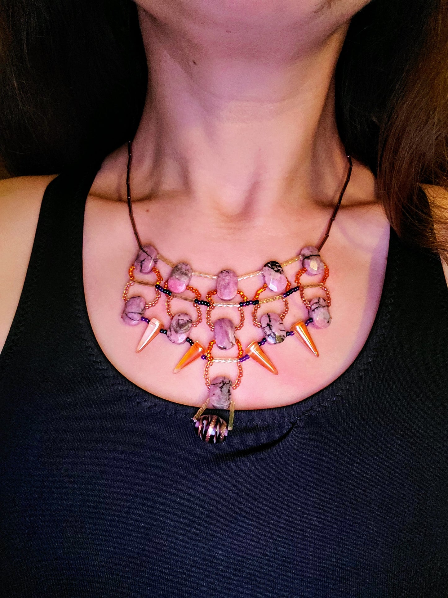 Rhodonite Sunset Desert Dusk Necklace