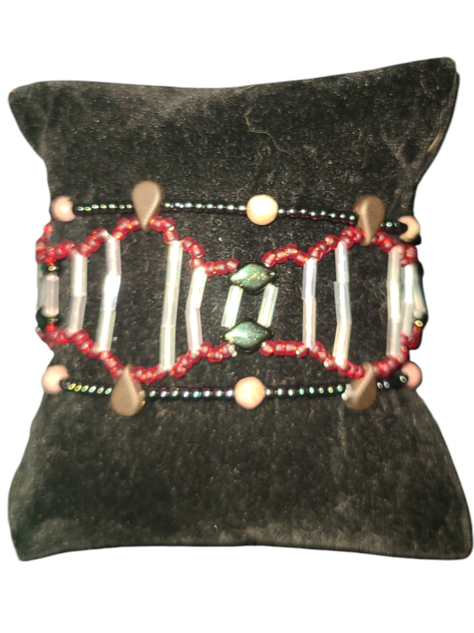 Rhodonite Skeletal Spiral Bracelet