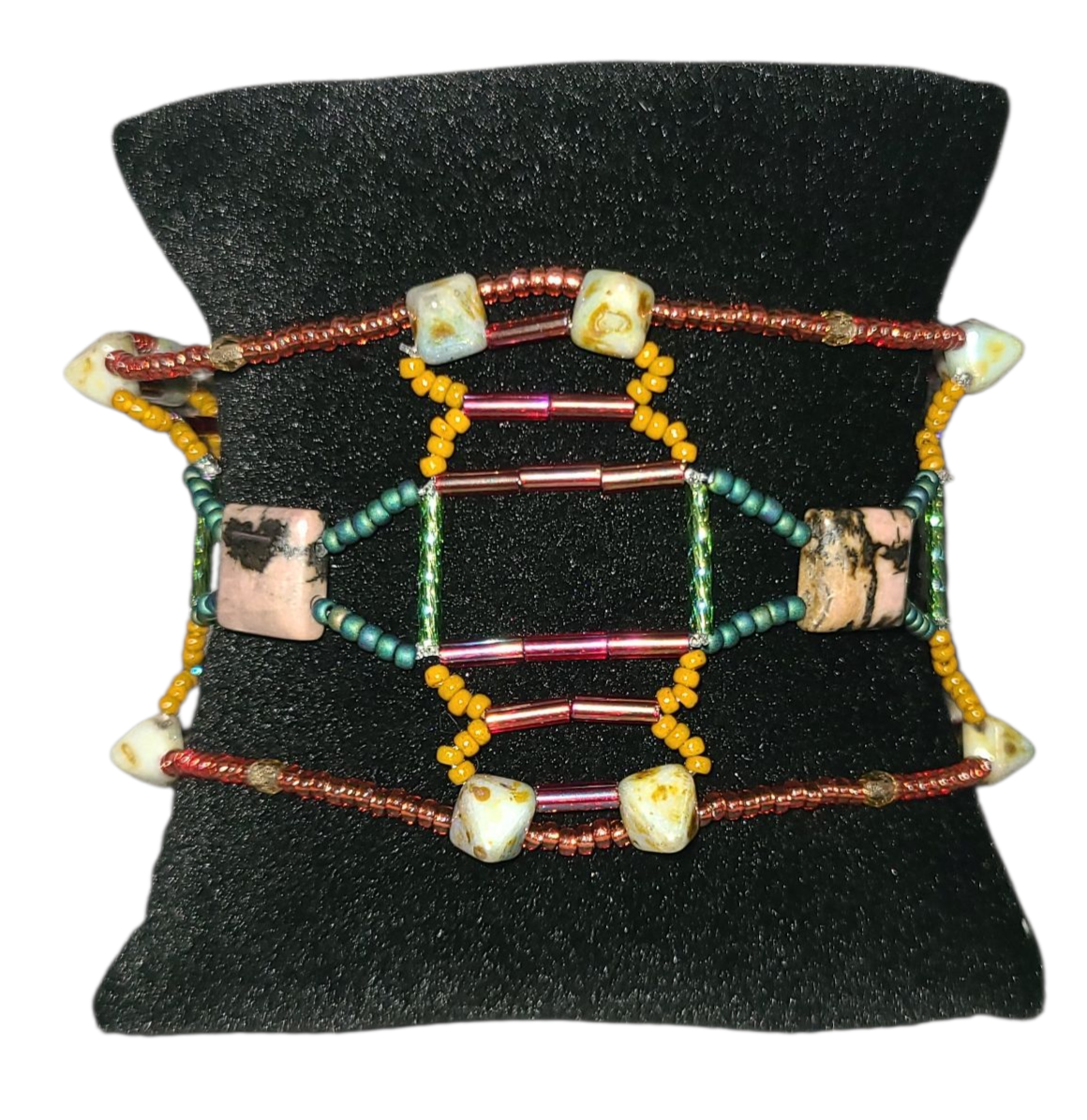 Rhodonite Tracework Bracelet