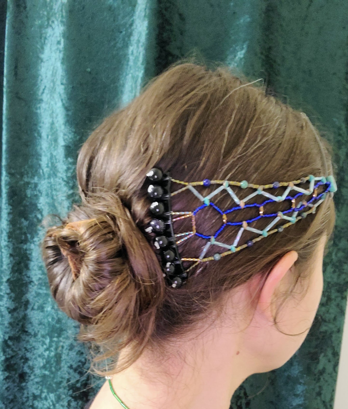 Royal Blue Electric Zigzag Hair Jewelry