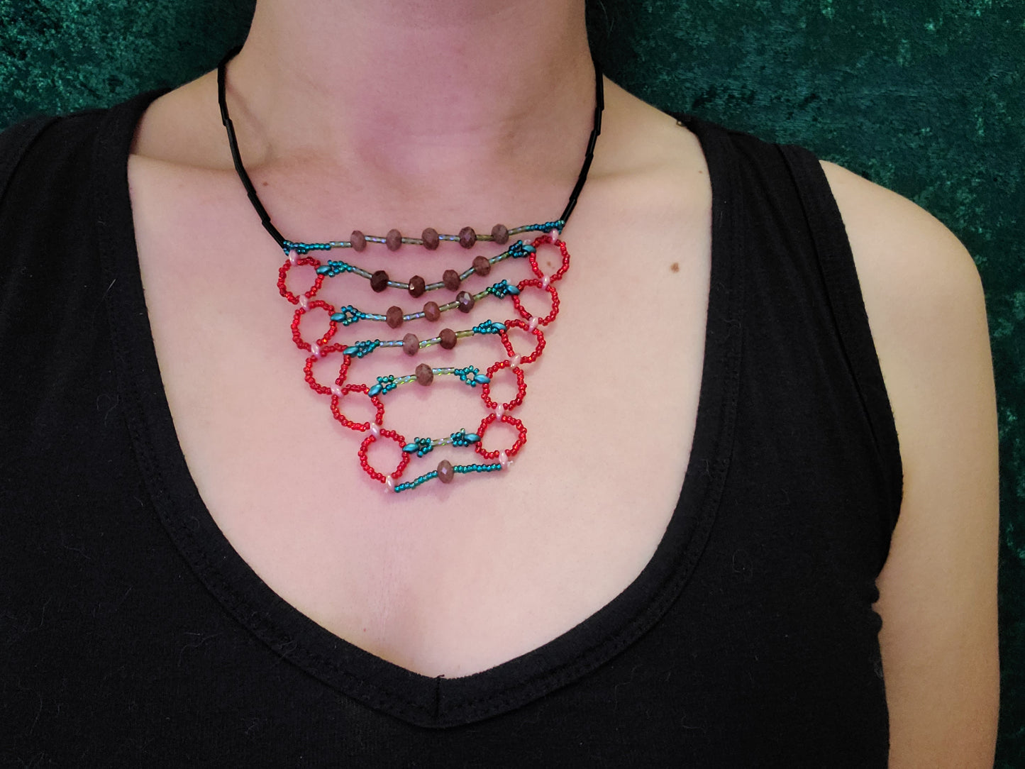 Ruby Drape Code Necklace