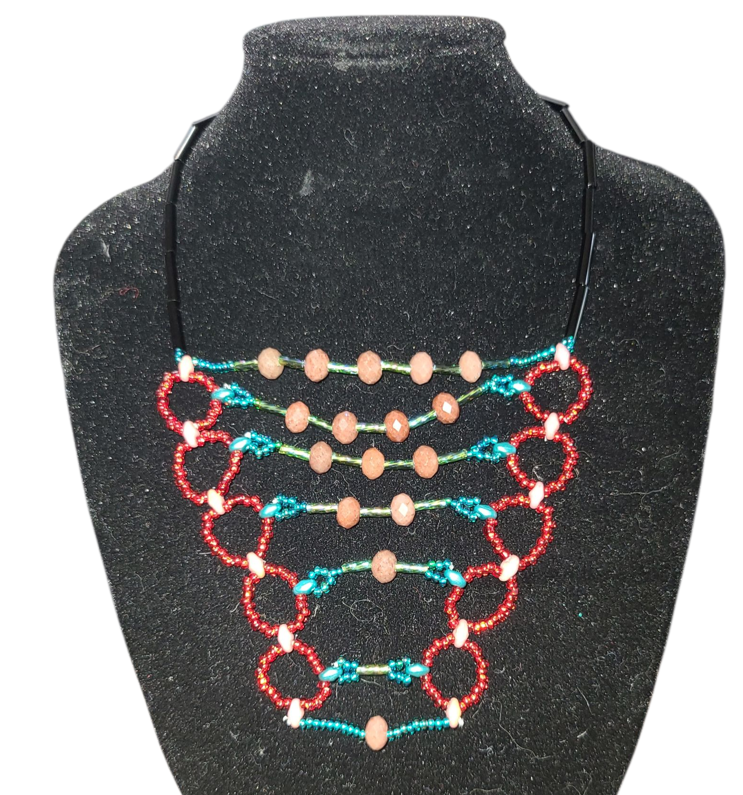 Ruby Drape Code Necklace