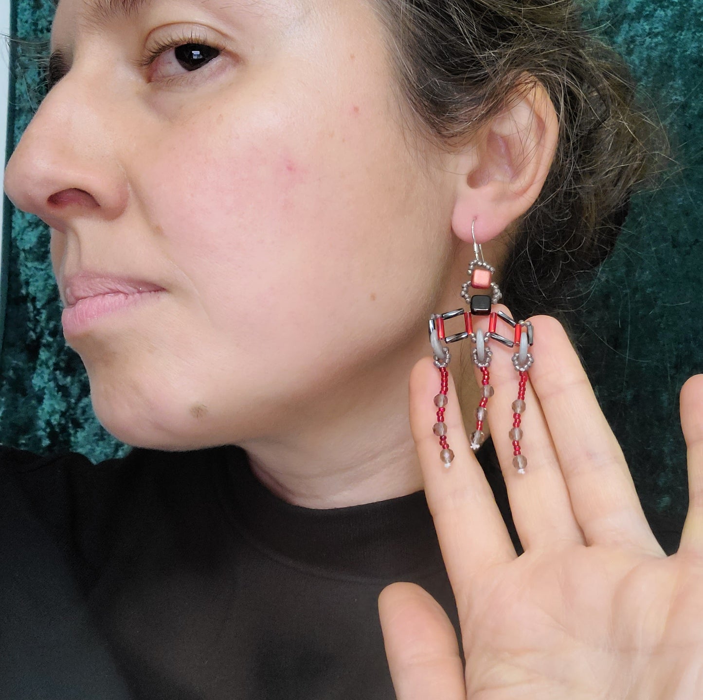 Smoky Quartz Crotalia Colonnade Earrings
