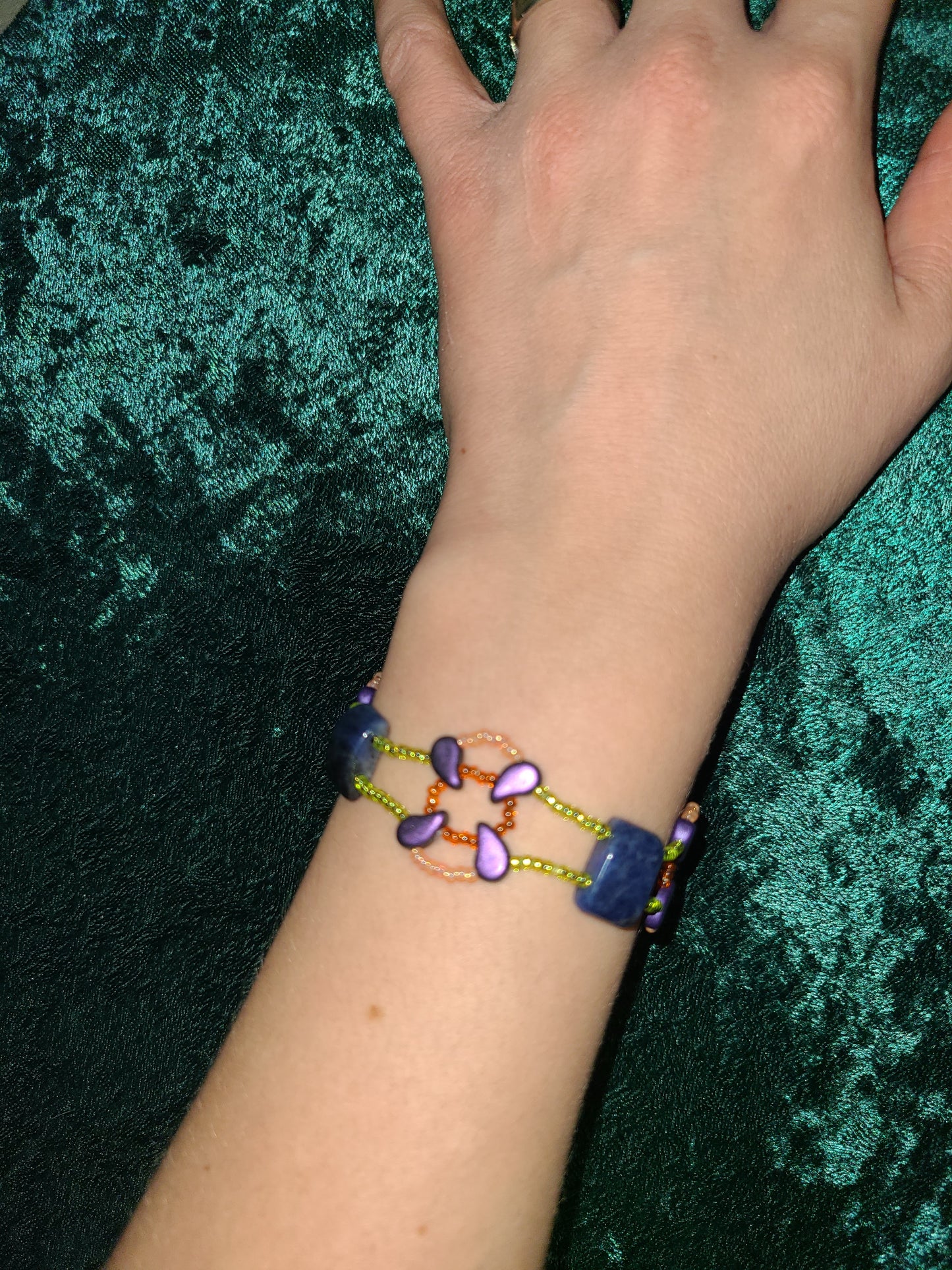Sodalite Infinity Paisley Bracelet