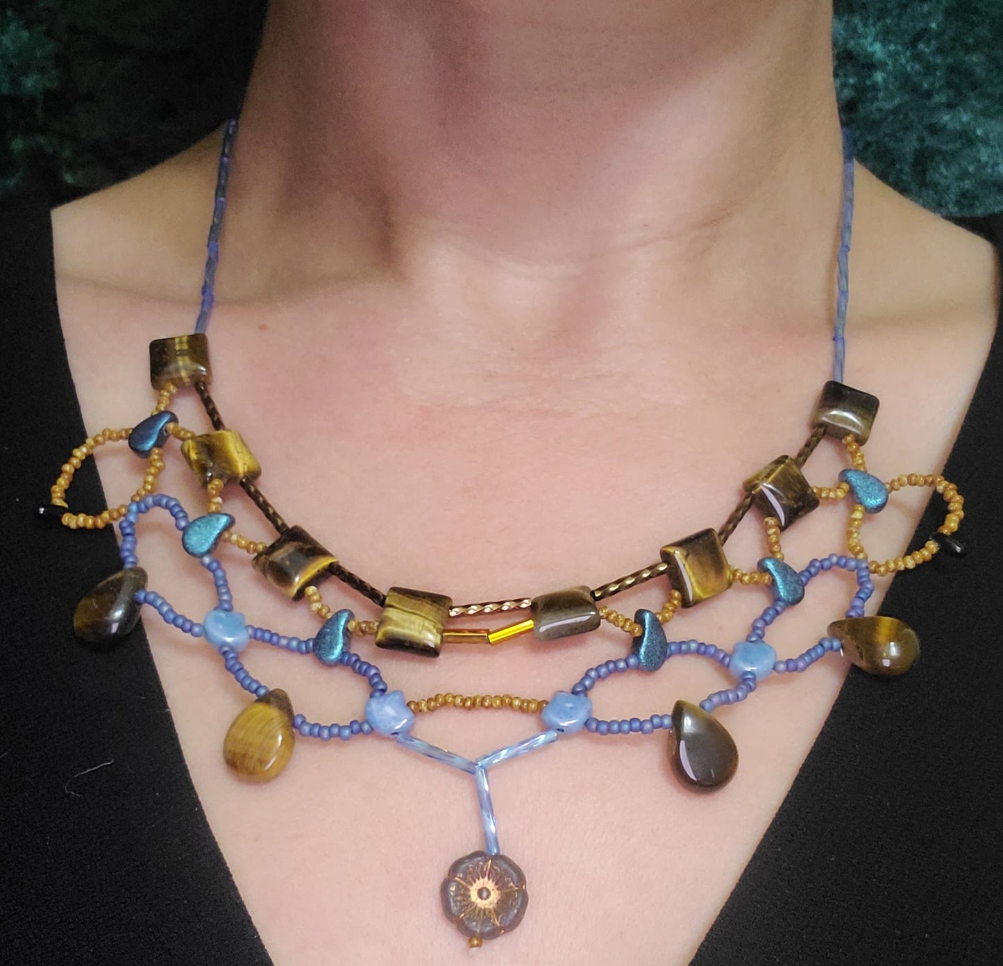Tiger Eye Cleopatra Necklace