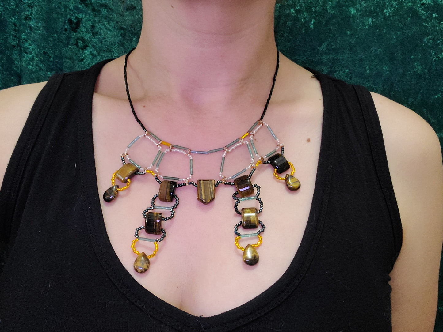 Tiger Eye Tyrian Gate Necklace