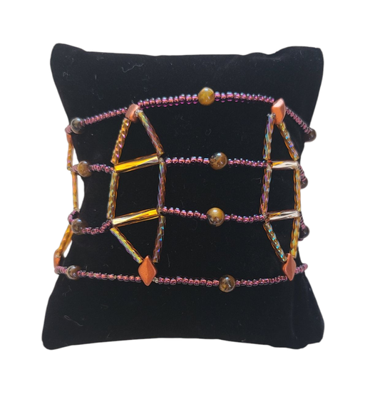 Tiger Eye Meridian Mesh Bracelet