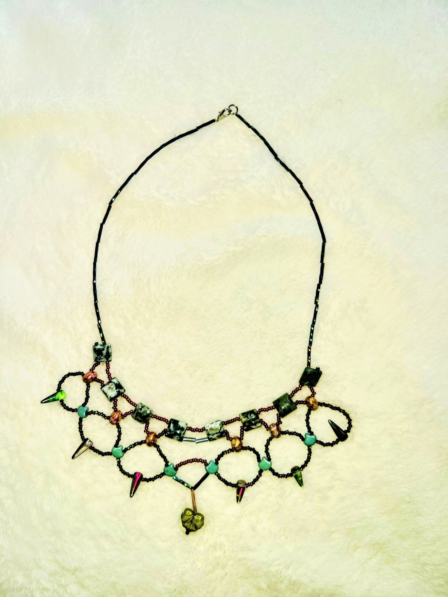 Autumn Forest Tree Agate Cleopatra Necklace