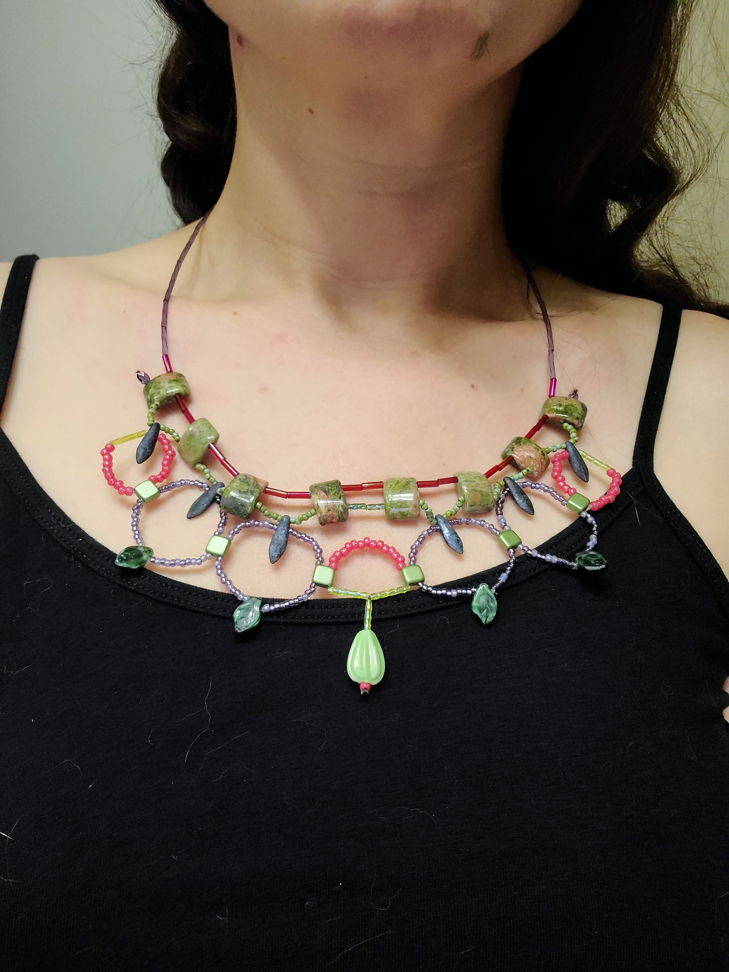 Unakite Cleopatra Necklace