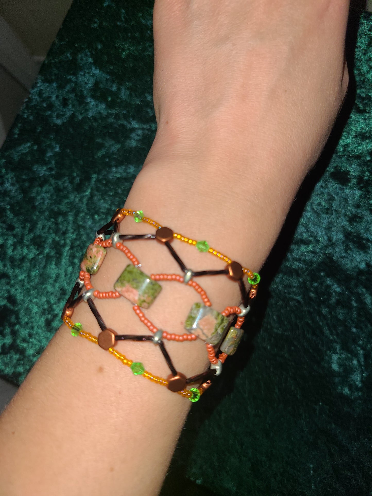 Unakite Stonecrossing Bracelet