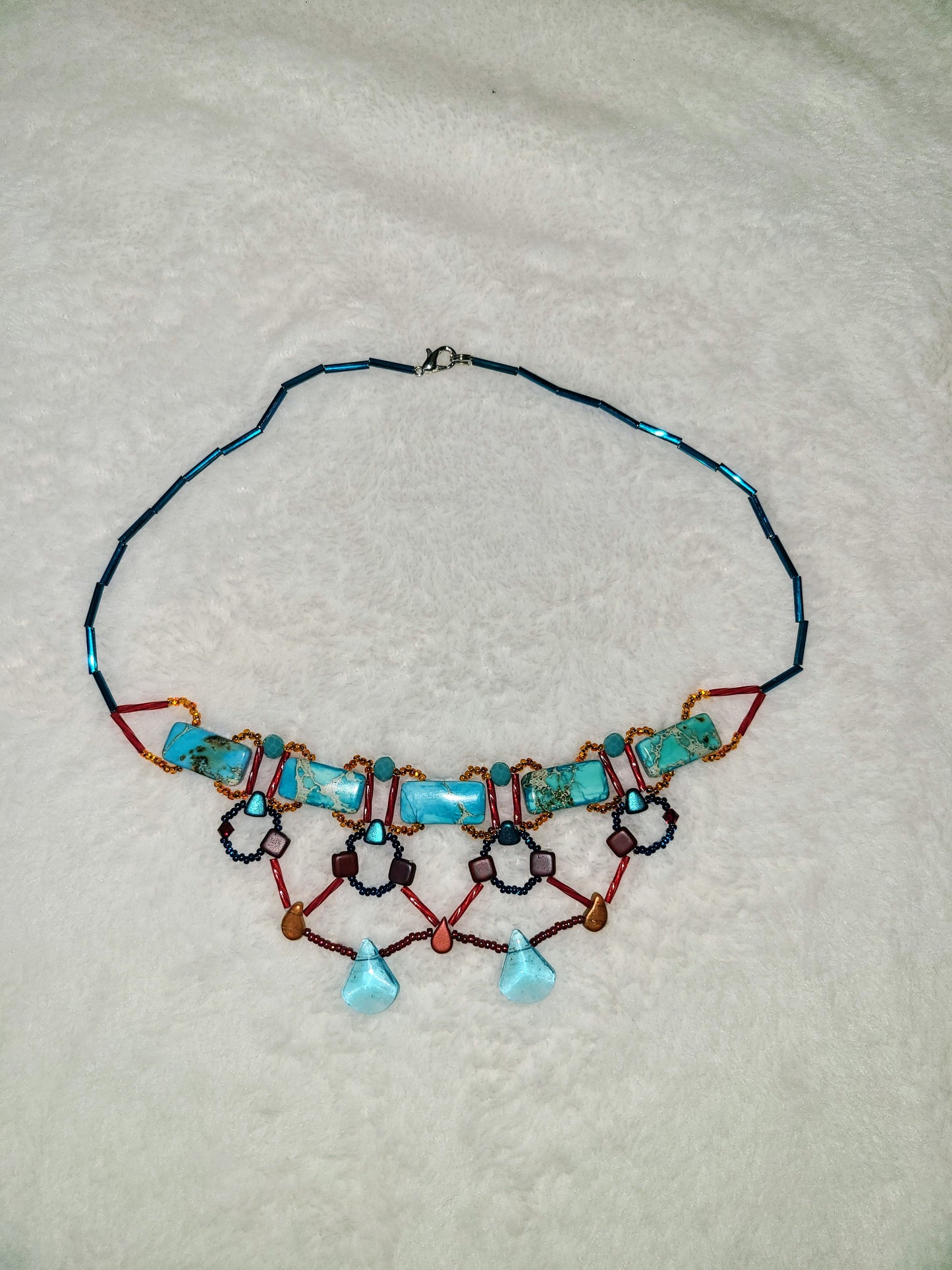 Teal Variscite Minoan Portal Necklace