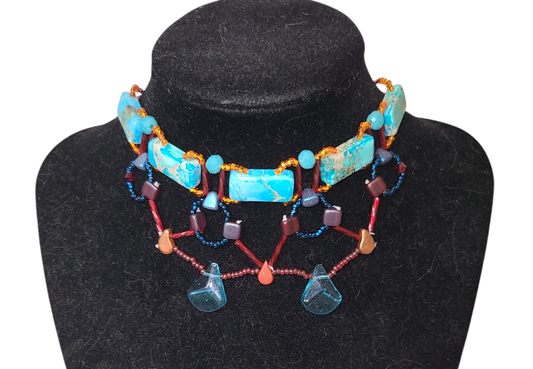 Teal Variscite Minoan Portal Necklace