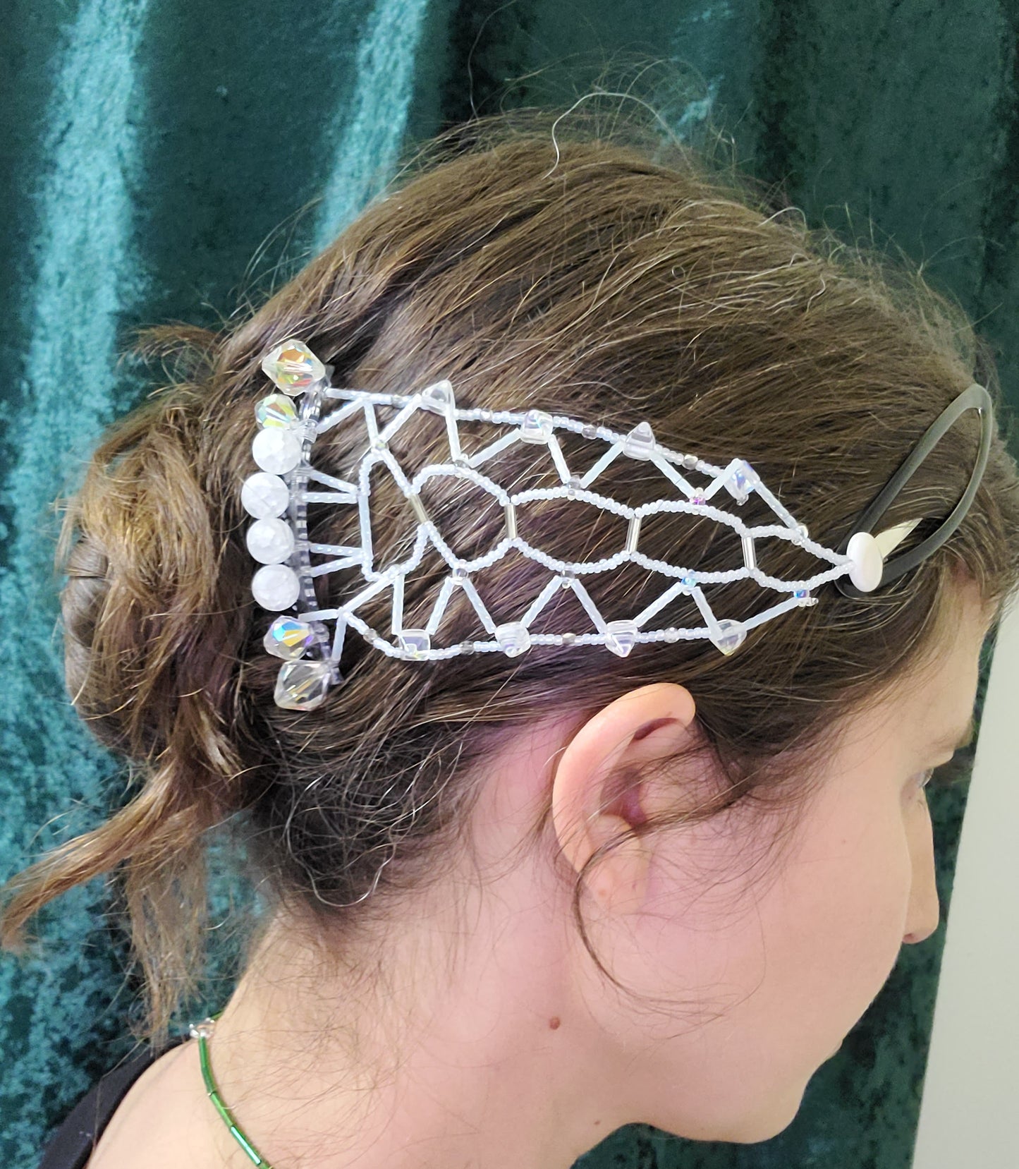 White Electric Zigzag Hair Jewelry