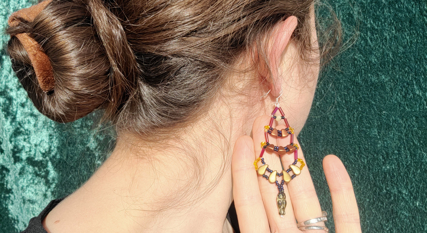 Woodland Guardian Chandelier Earrings