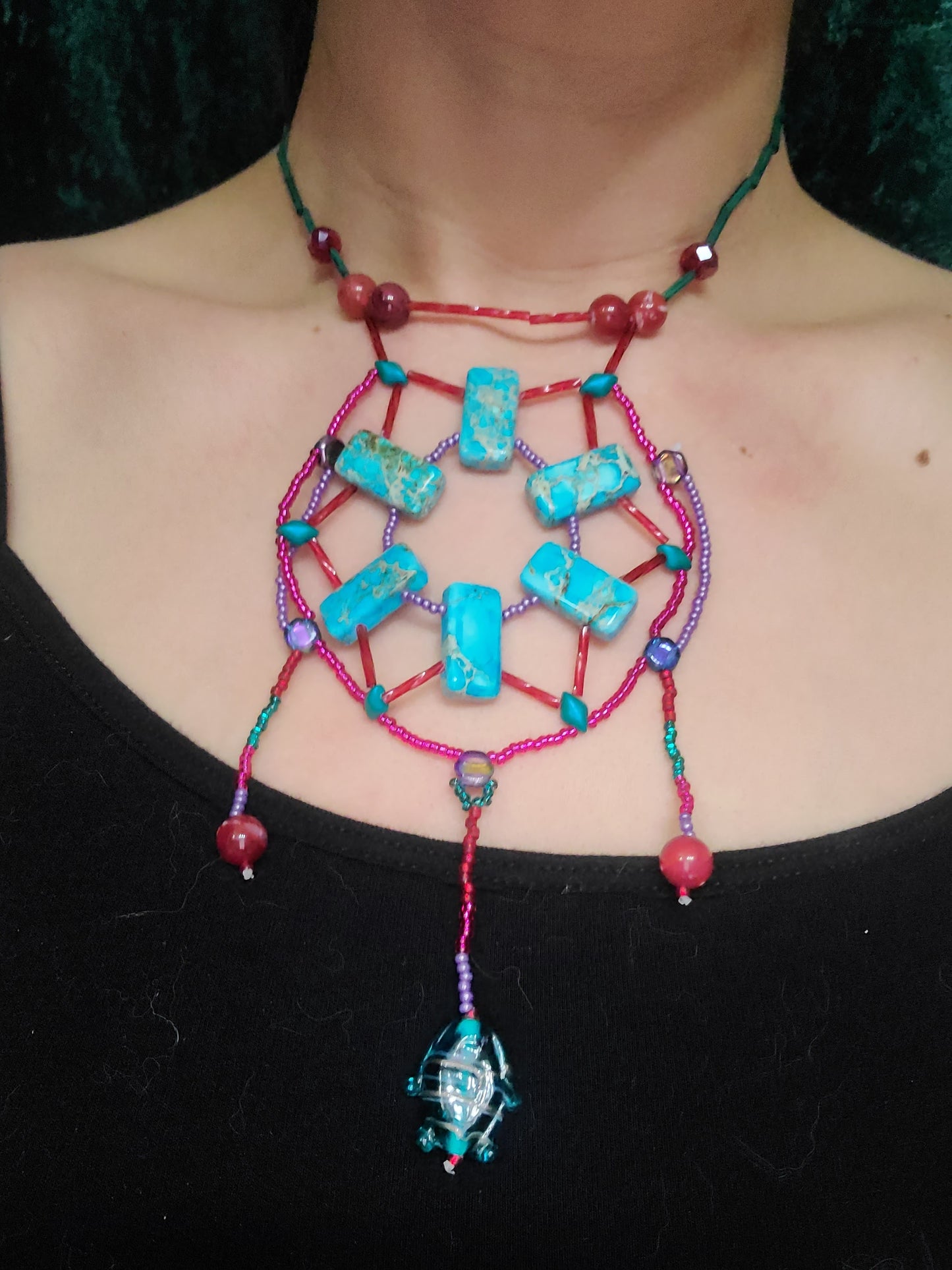 Variscite Celtic Chainwork Necklace