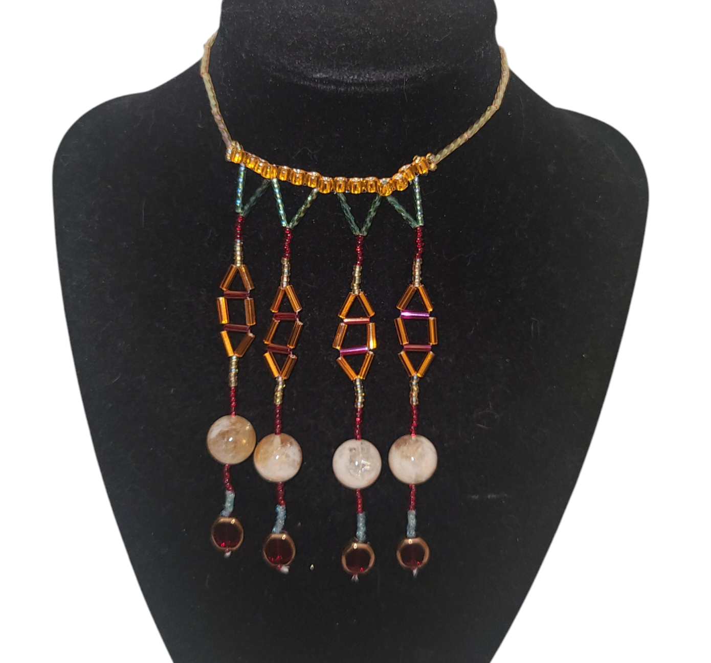 Citrine Chandelier Fringe Necklace