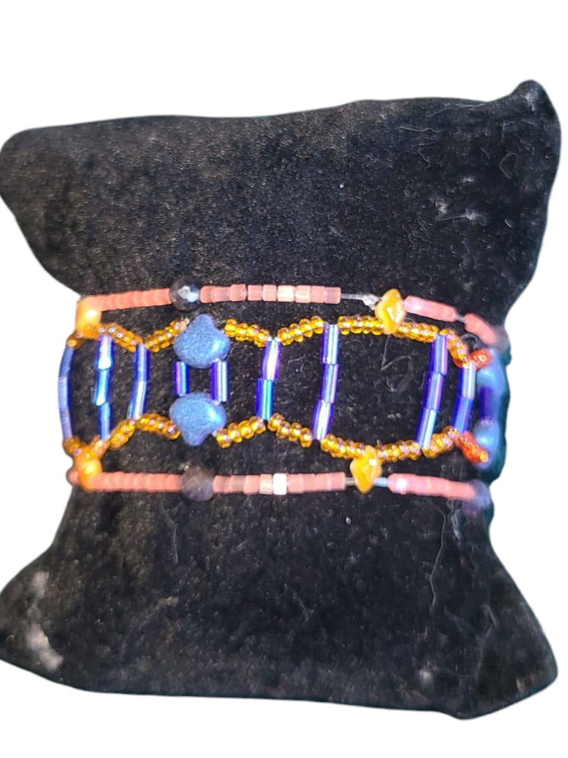 Iolite Skeletal Spiral Bracelet