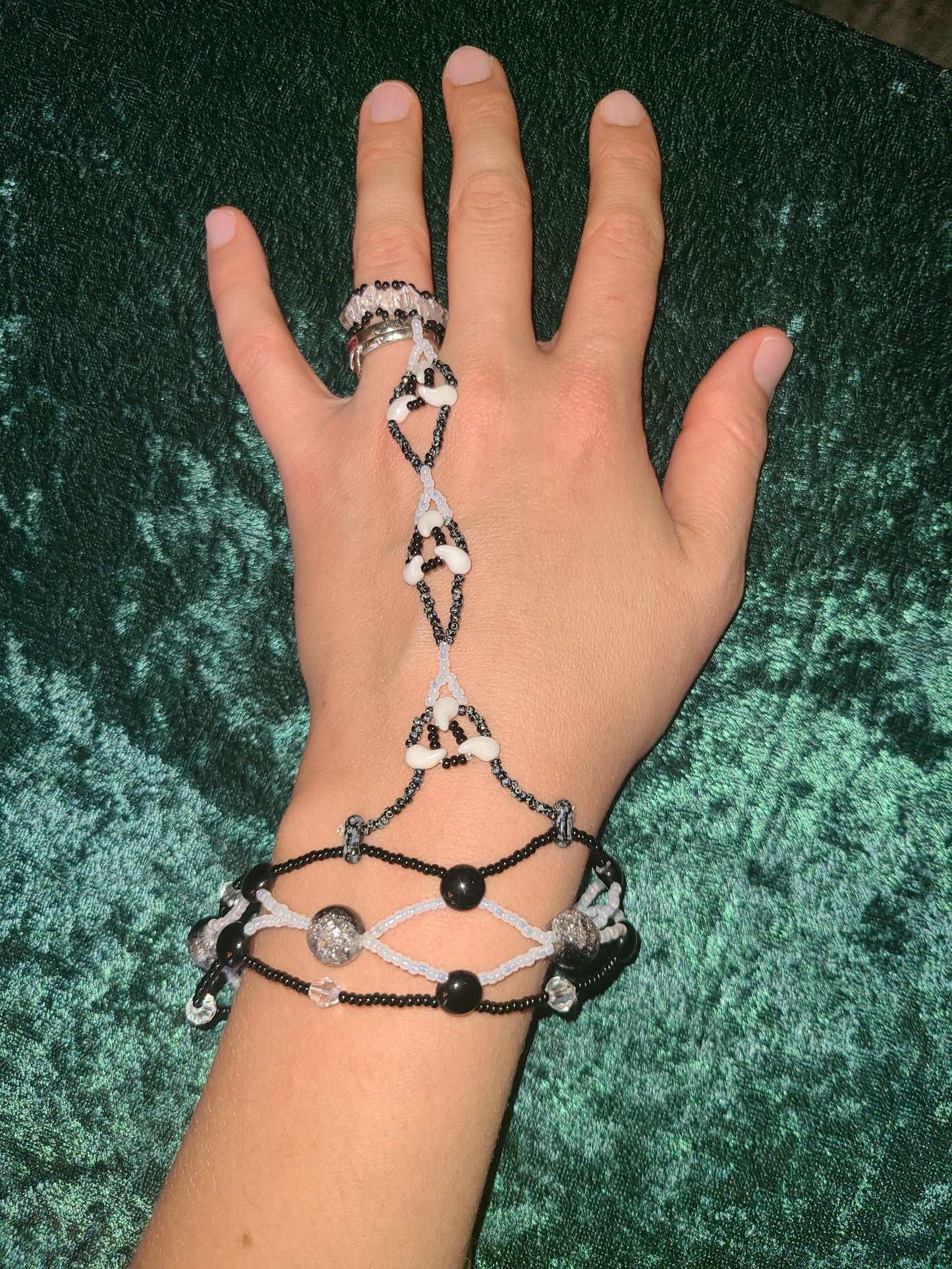 Black and White Hand Chain