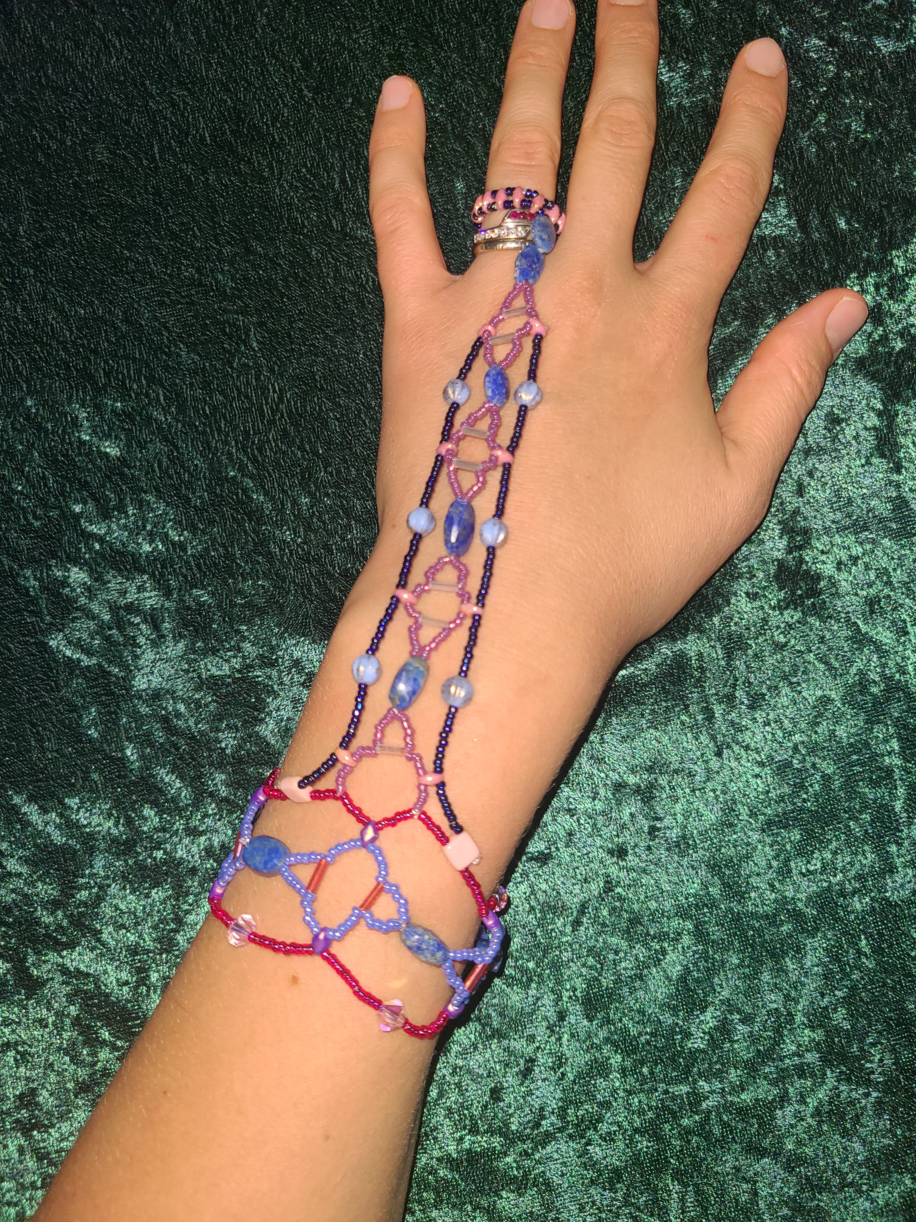 Honeycomb Helix Hand Chain – Tsuga Beadwork