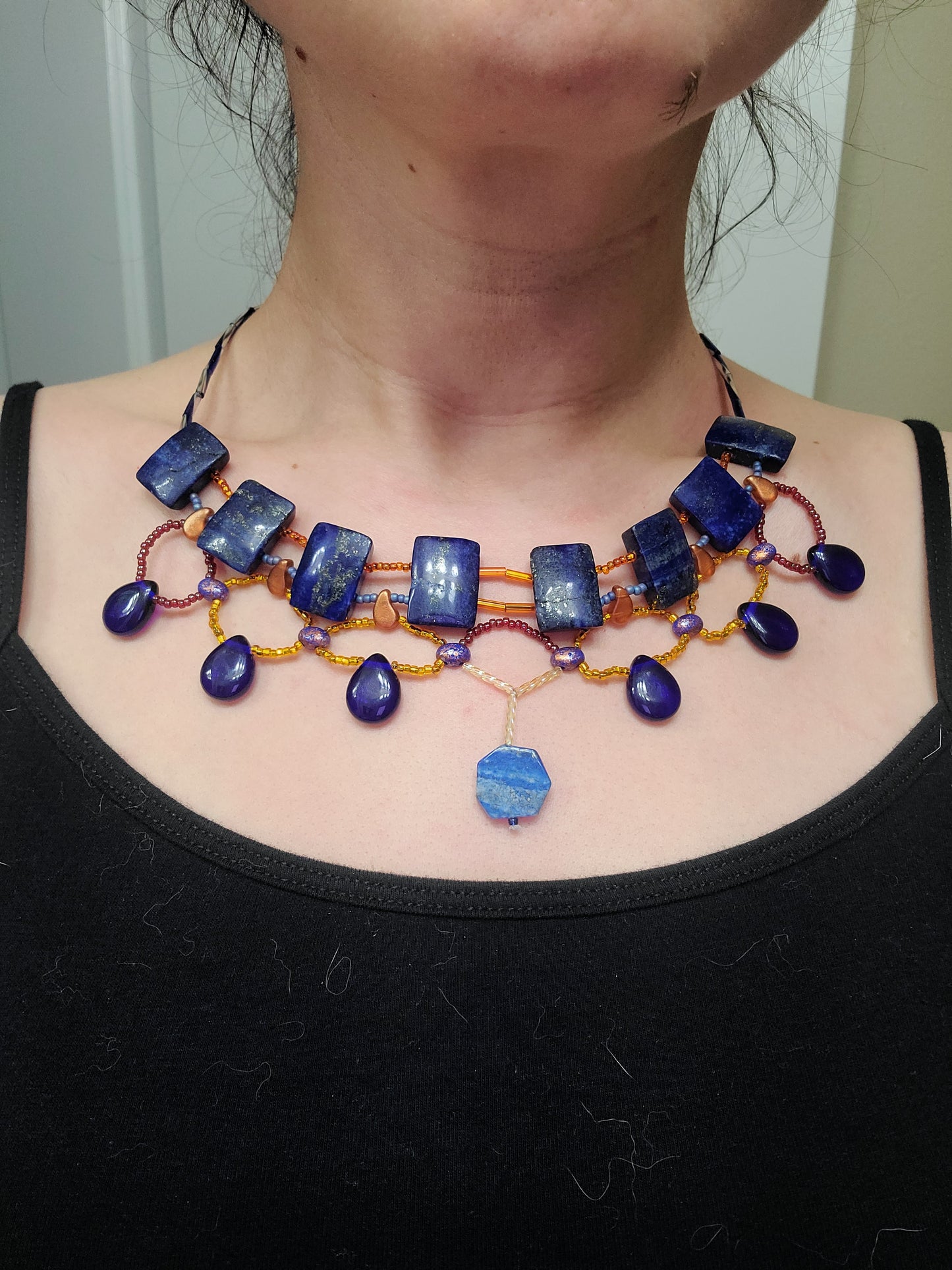 Lapis Sunset Cleopatra Necklace