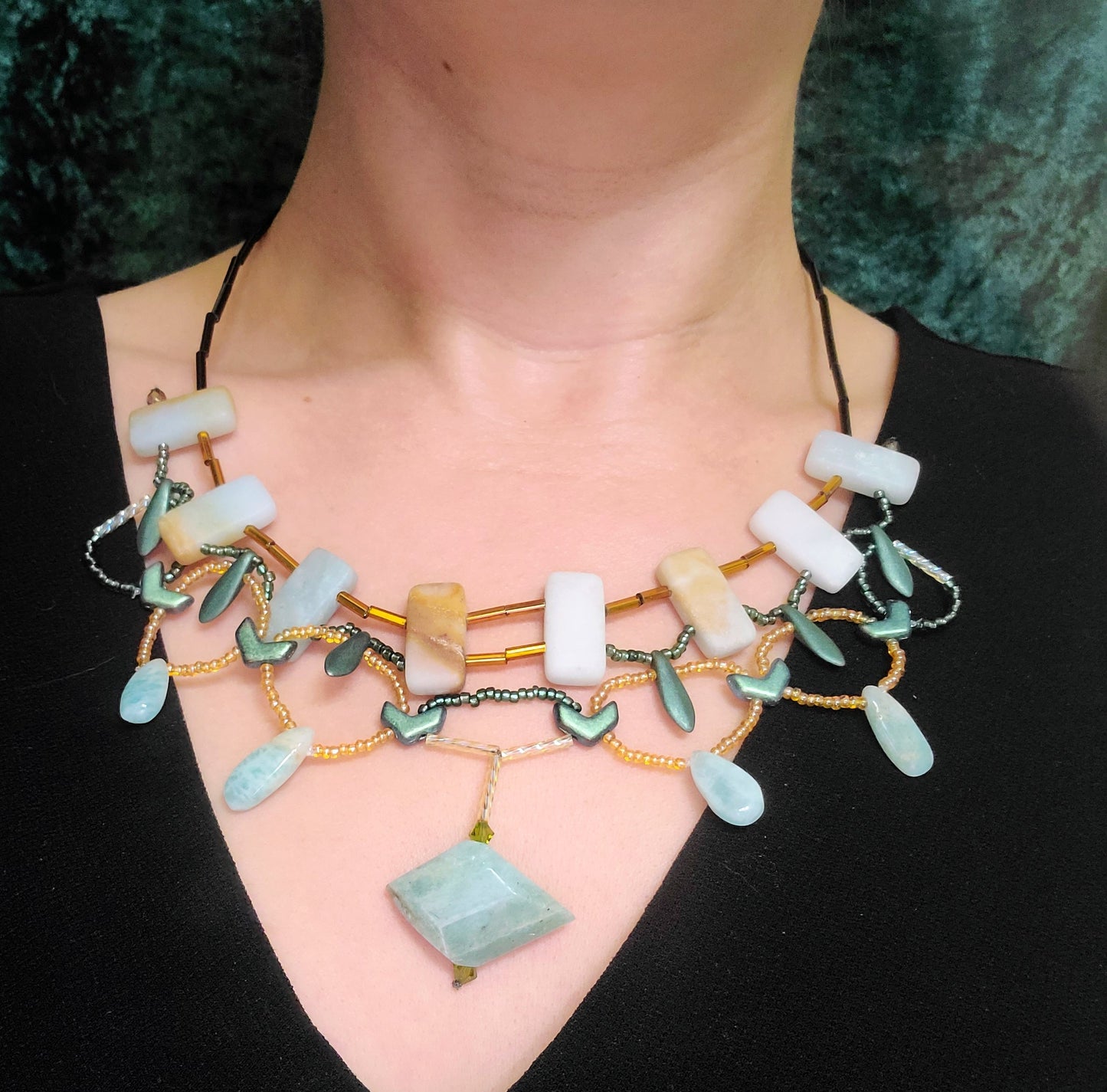 Amazonite Cleopatra Necklace