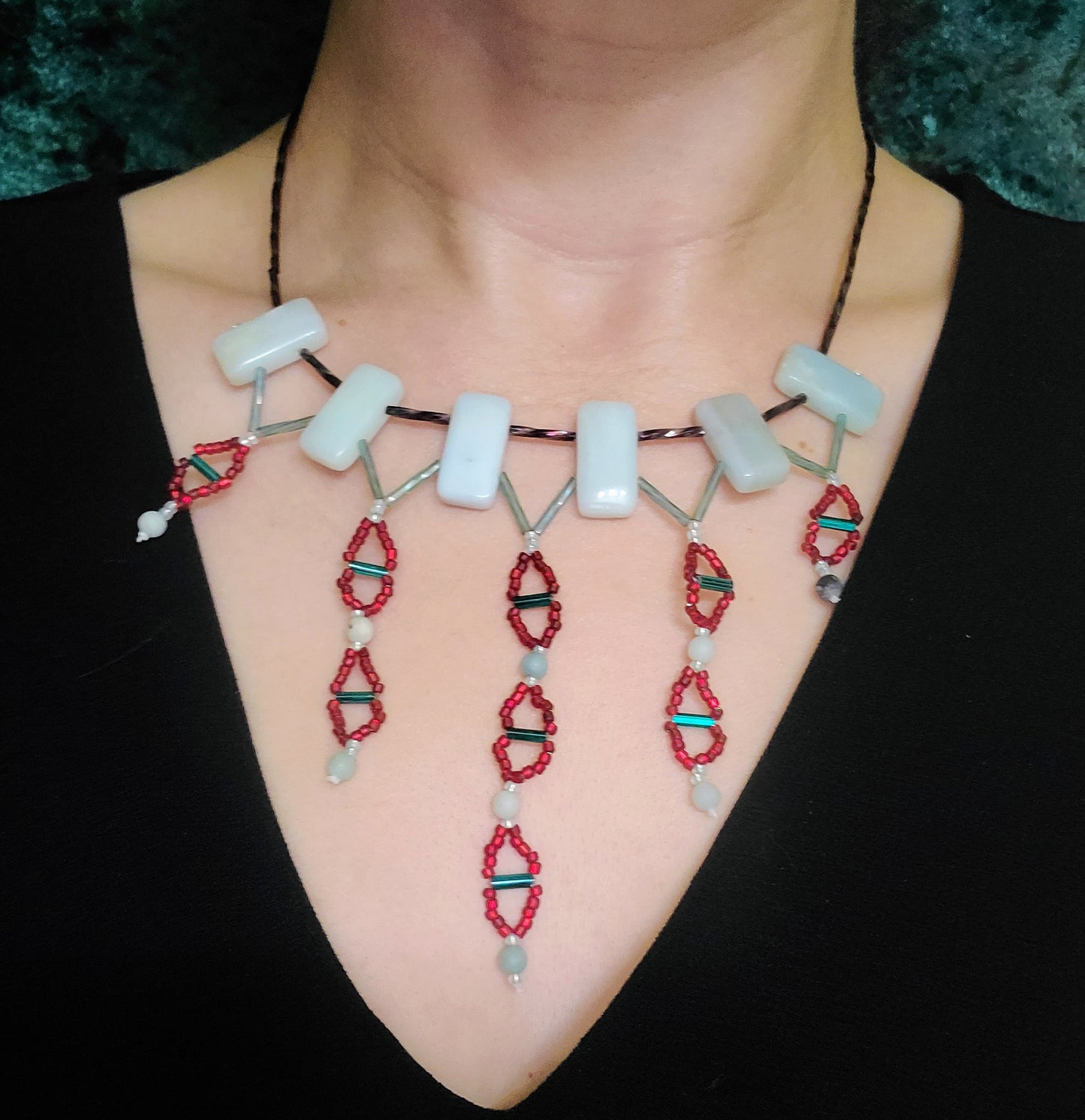 Amazonite Delphic Helix Necklace