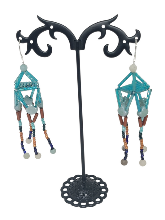 Amazonite Pagoda Earrings
