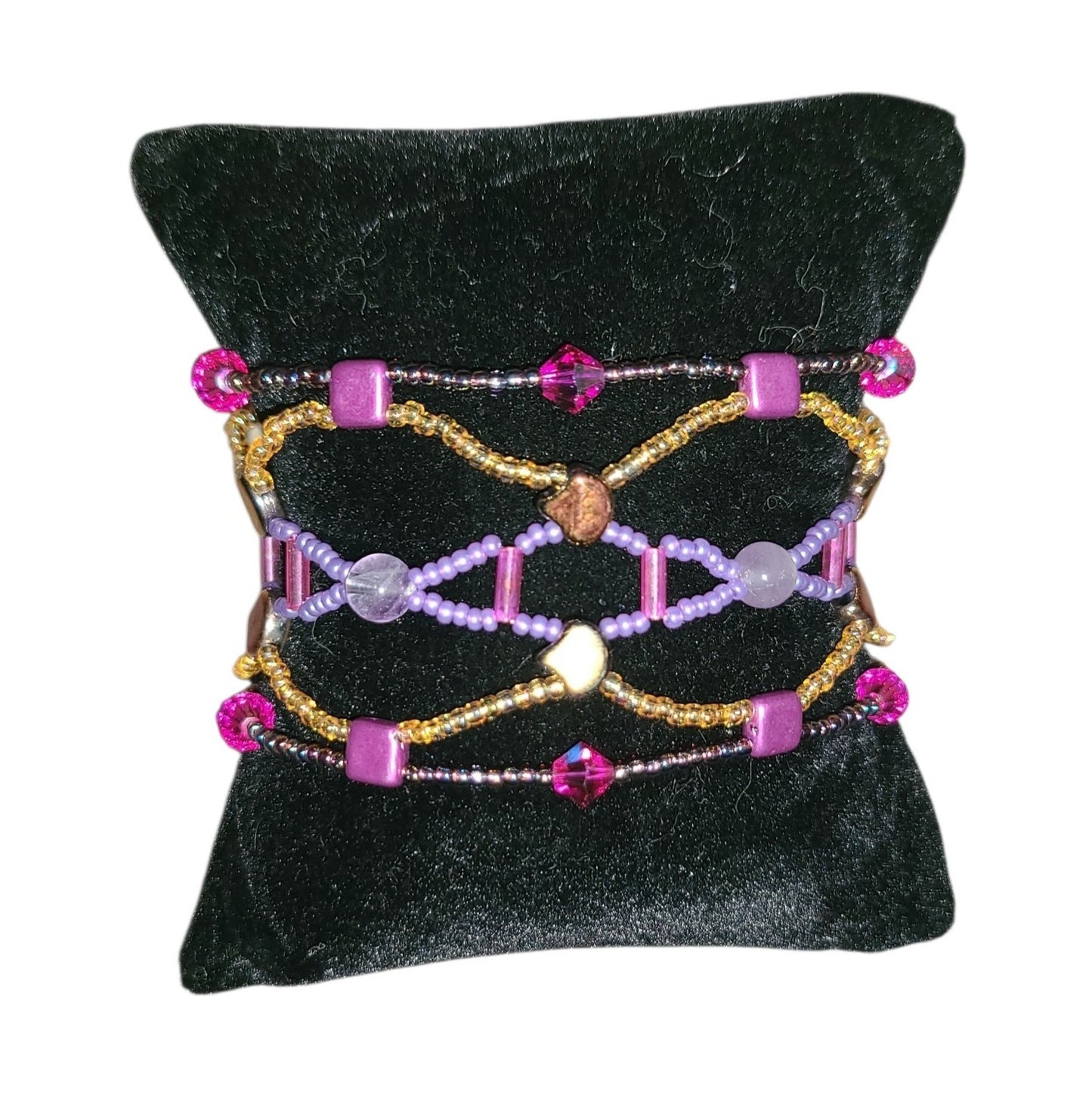 Amethyst Honeycomb Helix bracelet