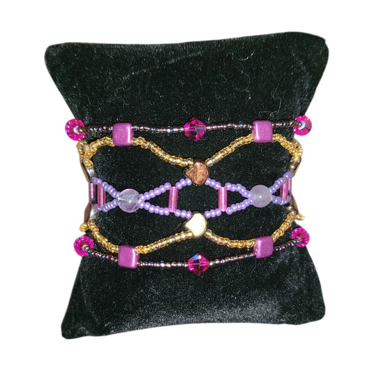 Amethyst Honeycomb Helix bracelet