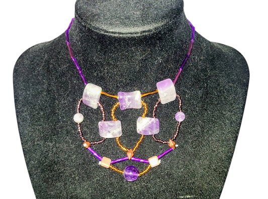 Amethyst Mosaic Canyon Necklace