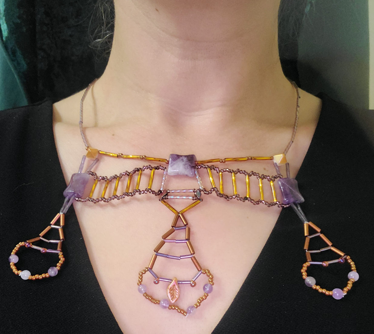Amethyst Hoysala necklace