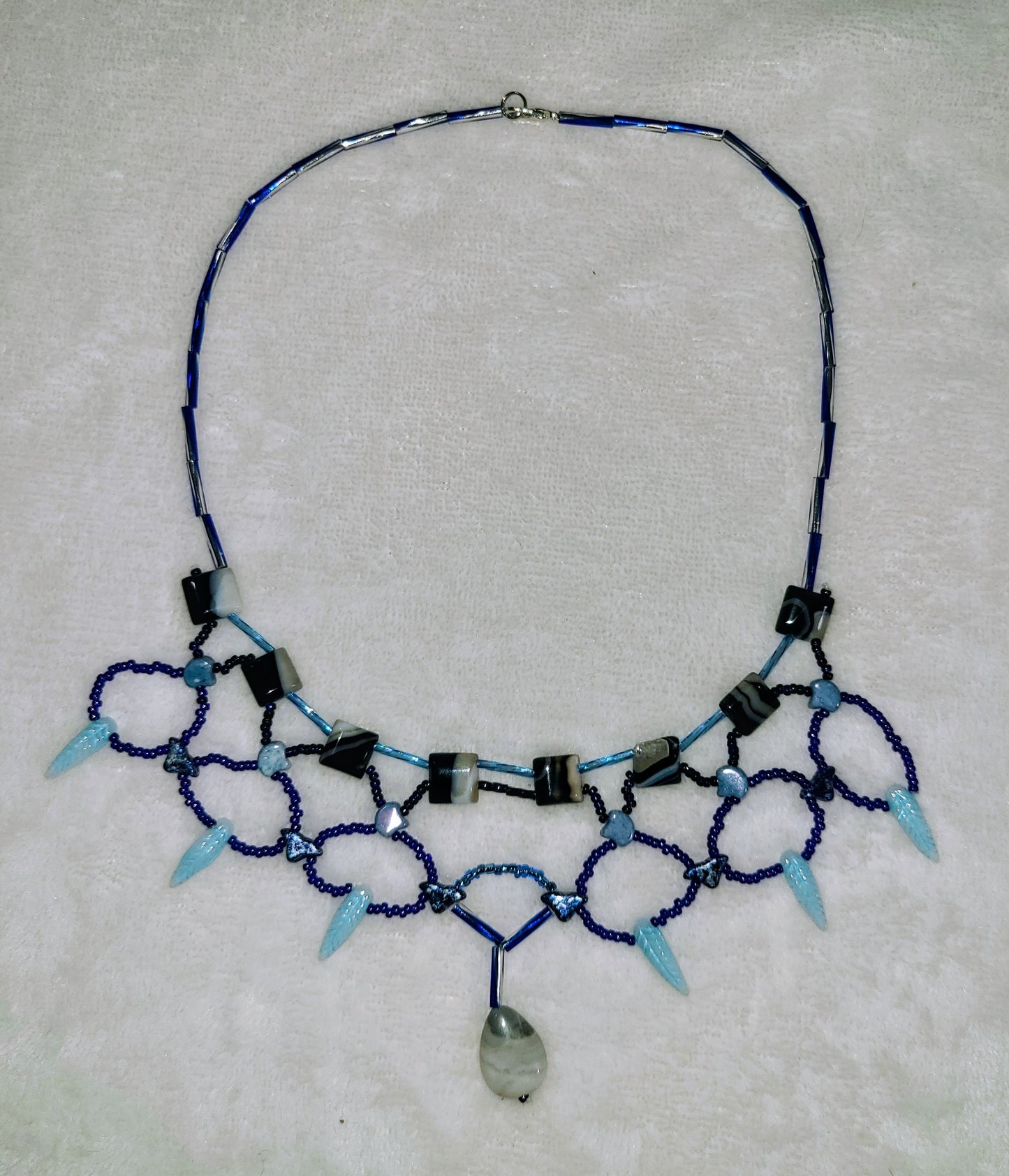 Black Striped Agate Cleopatra Necklace