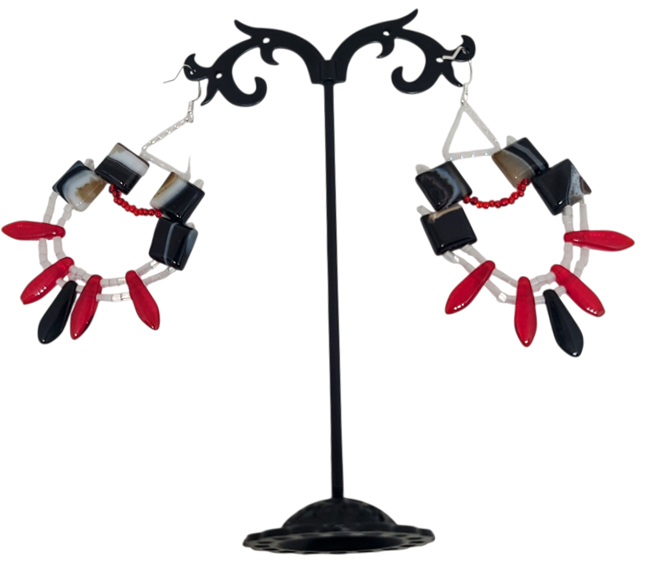 Black Agate Downtown Dazzle Earrings