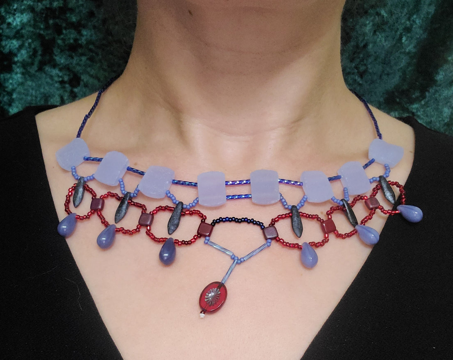 Blue Chalcedony Cleopatra Necklace