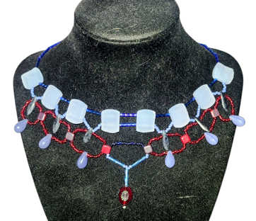 Blue Chalcedony Cleopatra Necklace