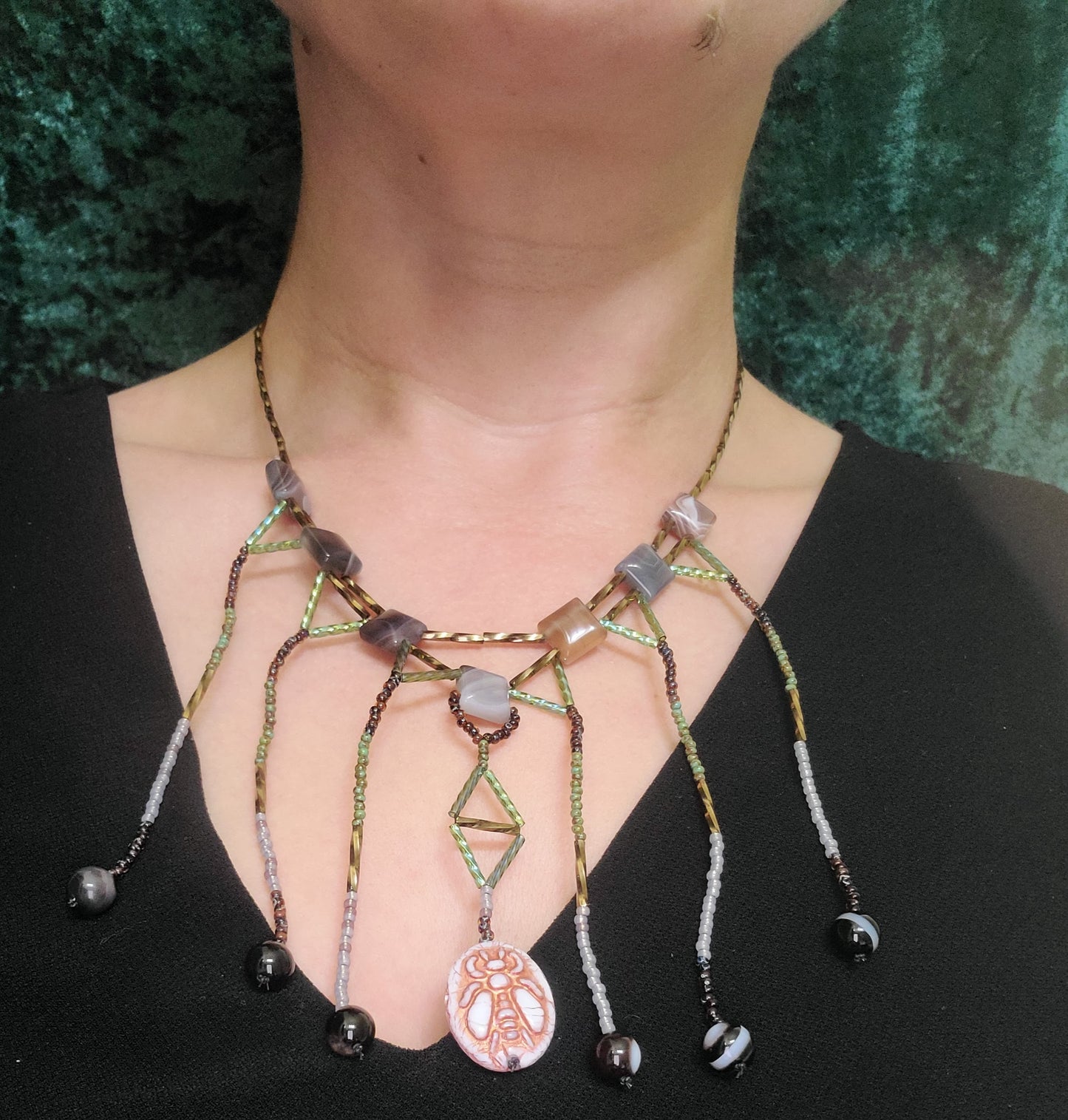 Botswana Agate Adriatic Splendor Necklace