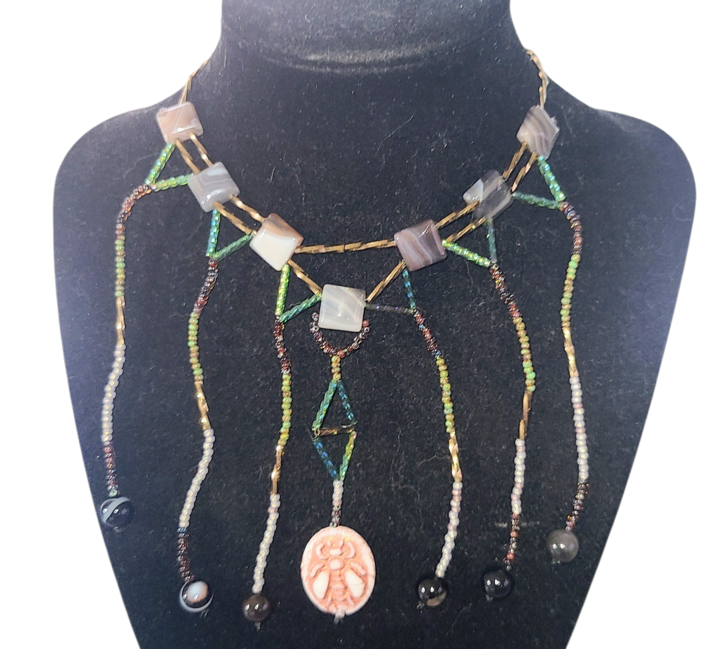 Botswana Agate Adriatic Splendor Necklace