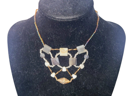 Botswana Agate Mosaic Canyon Necklace