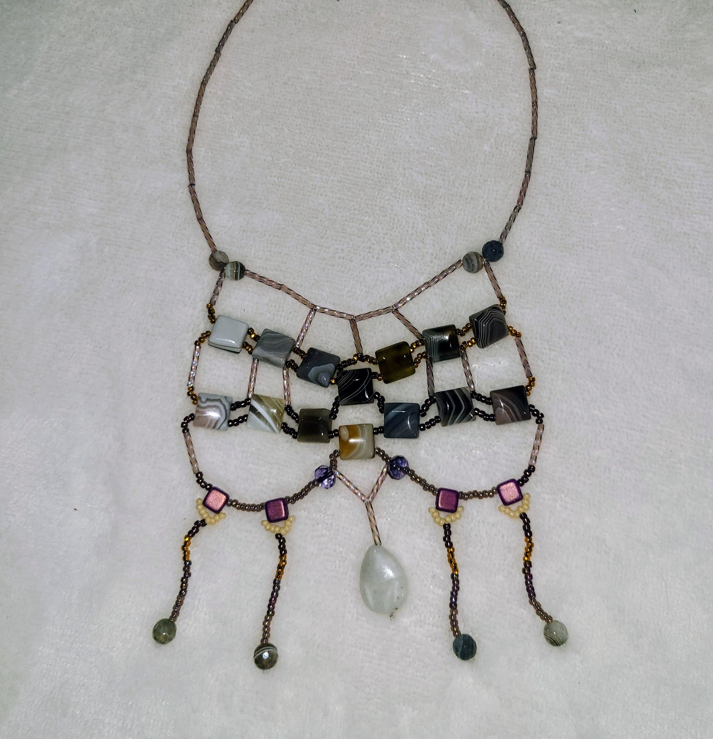 Botswana Agate Starlit Sands Necklace