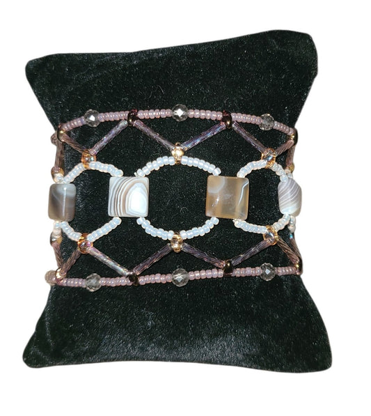 Lavender Botswana Agate Stonecrossing Bracelet