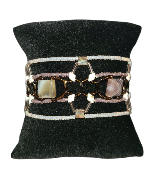 Botswana Agate Tessera Bracelet