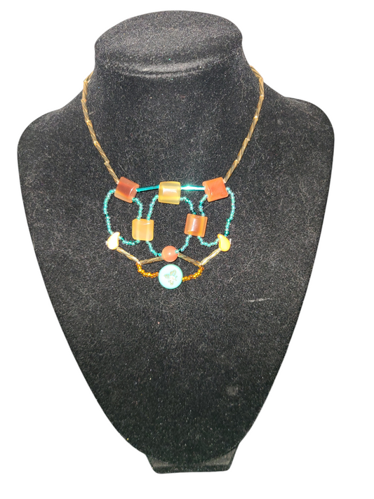 Carnelian Mosaic Canyon Necklace