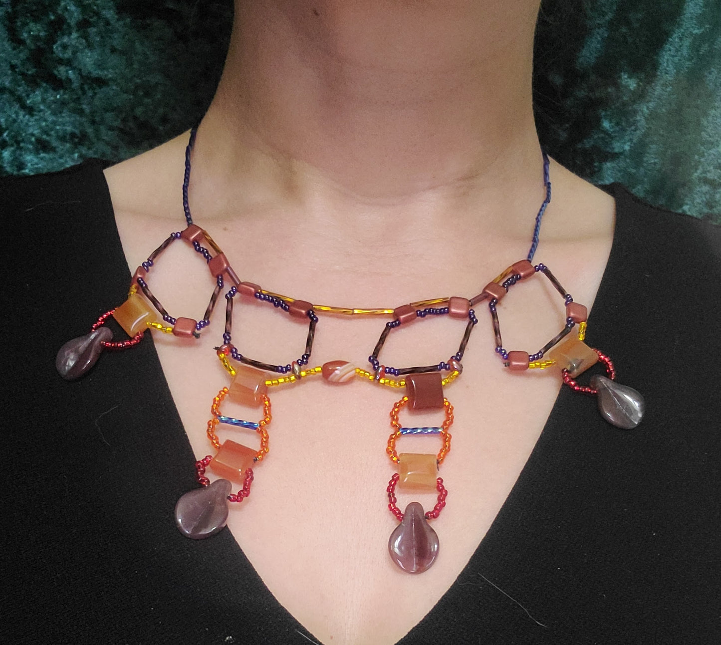 Carnelian Tyrian Gate necklace