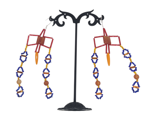 Carnelian Byzantine Cross Earrings