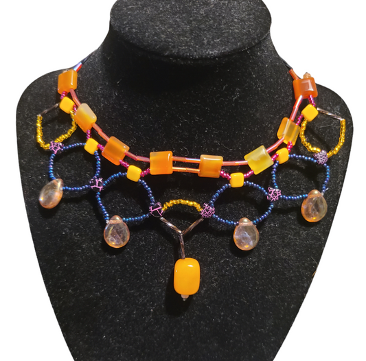 Carnelian Sunset Cleopatra Necklace