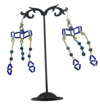 Chrysocolla Crotalia Colonnade Earrings