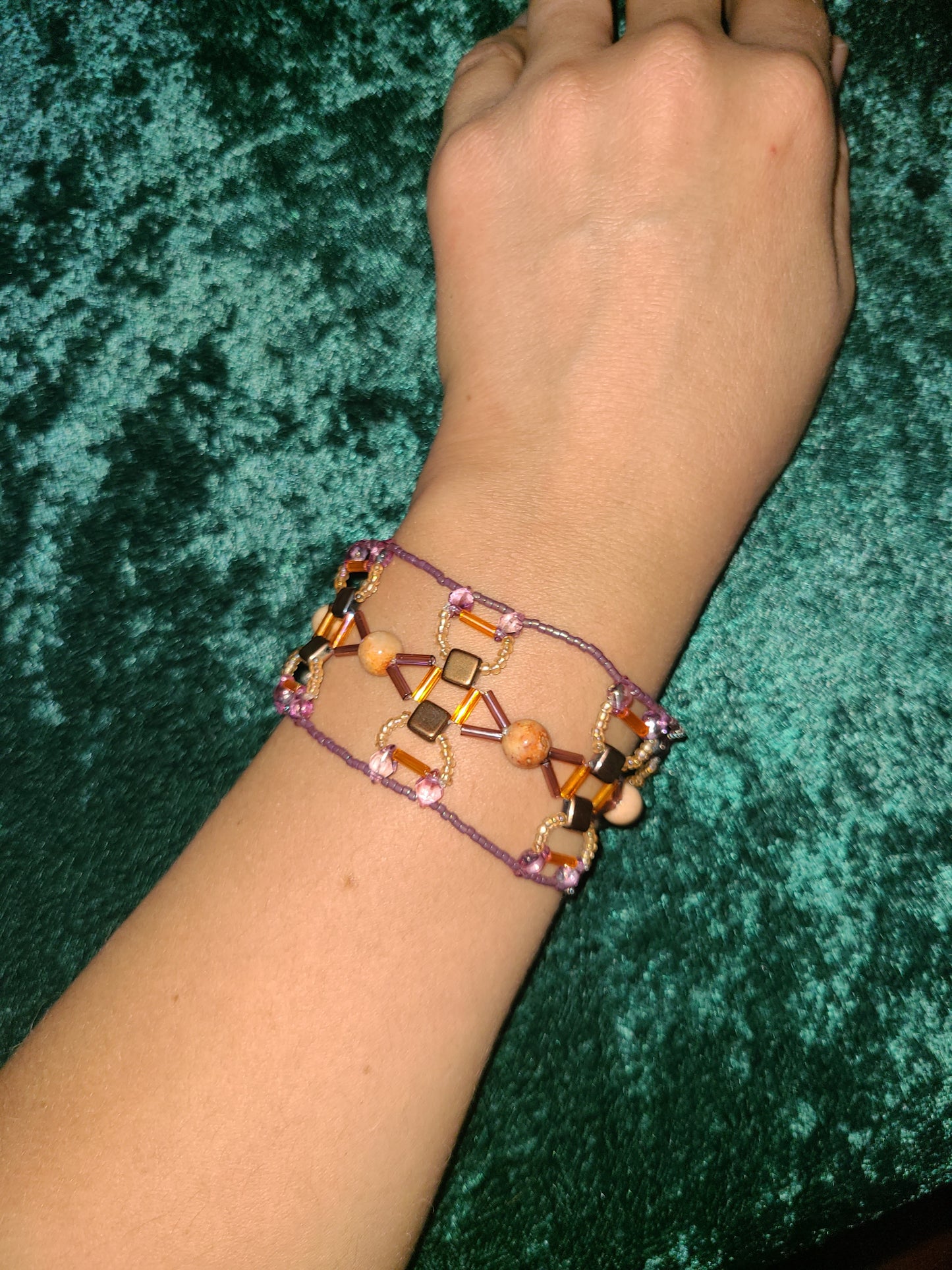Coral Aegean Weave Bracelet