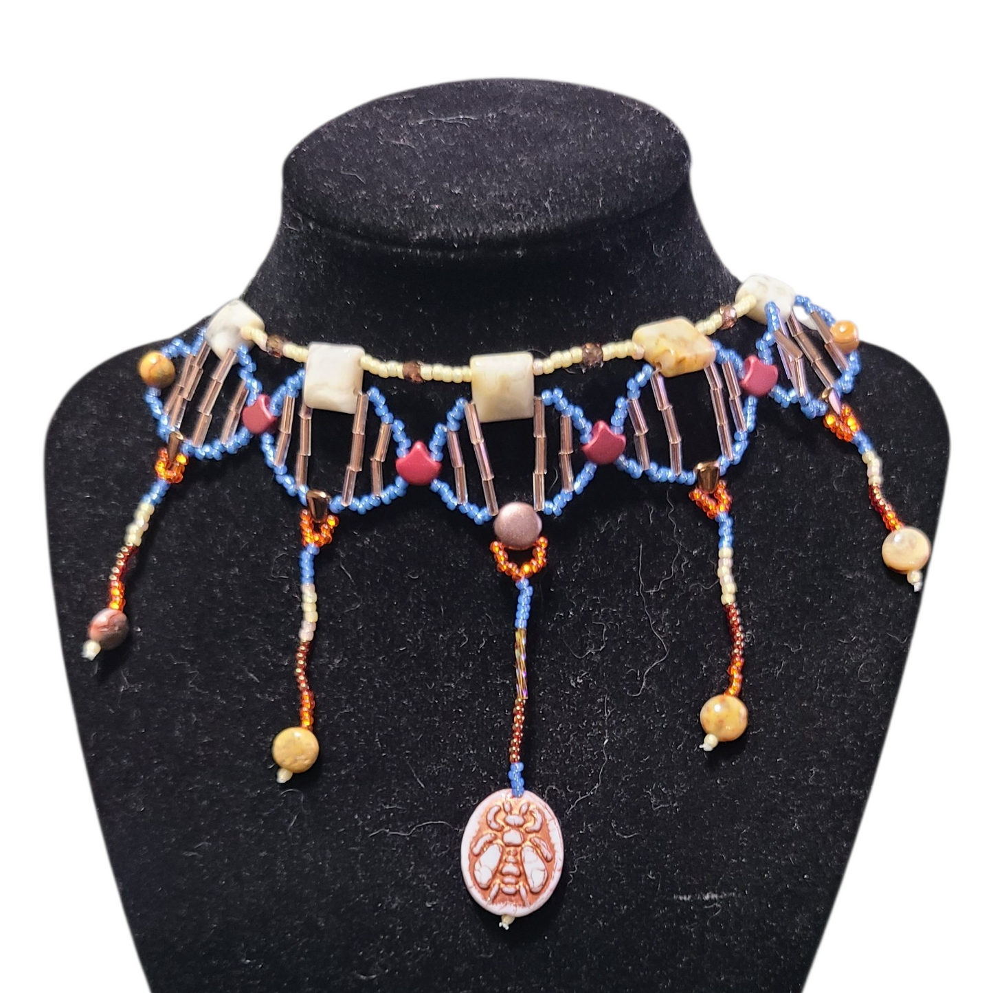 Crazy Lace Agate Sogdia Necklace